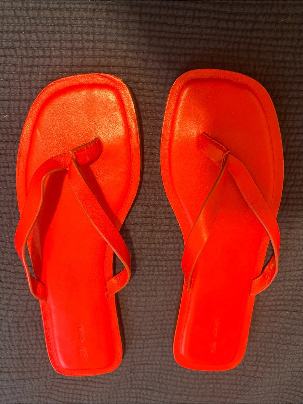 H&M Red leather sandals